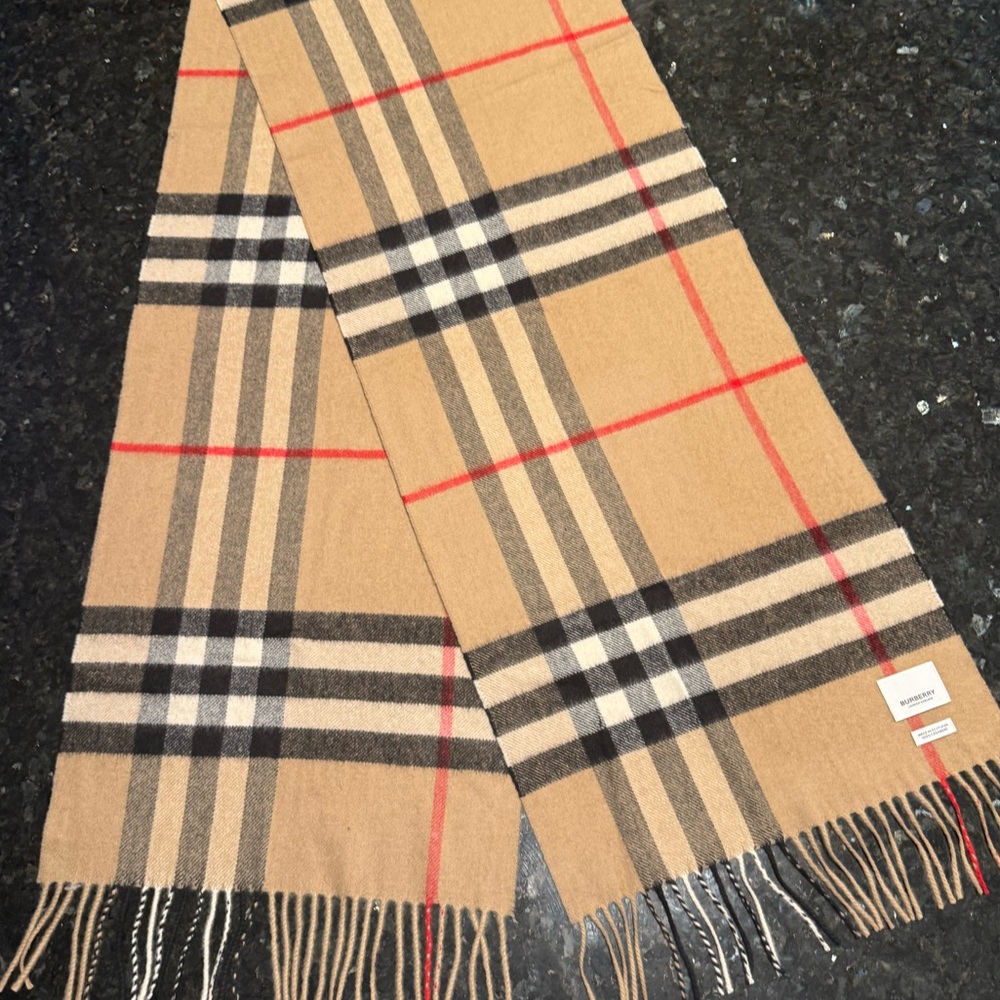 Burberry Check Cashmere Scarf